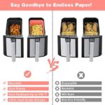 OUTXE 2-Pack Dual Air fryer Silicone Liners for 8 to 10 QT Ninja DZ201/ DZ401 - Image 4