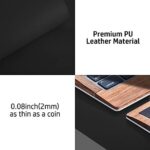 Leather Desk Pad Protector ,Waterproof Desk Writing Pad for Office and Home (Black,31.5" x 15.7") - Image 3