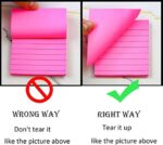 (8 Pack) Lined Sticky Notes Post, 8 Colors Self Sticky Notes Pad Its 3X3 in - Image 4