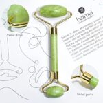 BAIMEI Jade Roller & Gua Sha Set Face Roller for Skin Care Routine and Puffiness-Green - Image 3