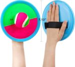 Ayeboovi Toss and Catch Ball Set Kids Toys Outdoor Games (4 Mitts & 4 Balls) - Image 2