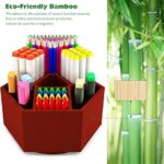 Colored Pen Pencil Holder Organizer for Desk with 7 Compartments, Red - Image 4