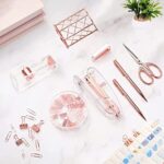 Famassi Rose Gold Desk Accessories,Office Supplies Set - Image 3