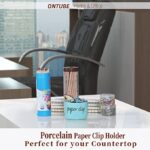 ONTUBE Porcelain Paper Clip Holders,Ceramic Paper Clip Organizer (Turquoise) - Image 4