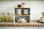 Yamazaki Home Wood-Top Stackable Kitchen Rack - Image 6
