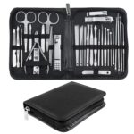 GEMAX Nail Clippers, 30 in 1 Professional Nail Kit (full black)