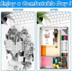 EsOfficce Desk Drawer Organizer, 12.2 x 8.3 x1.8 Inches, Silver - Image 4