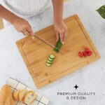 JoyJolt Bamboo Cutting Board Set, Wooden Cutting Boards for Kitchen. - Image 3