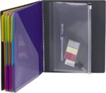 Smead 24 Pocket Poly Project Organizer, 1/3-Cut Tab, Letter Size, Gray with Bright Colors (89206) - Image 3