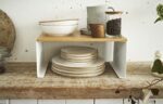 Yamazaki Home Wood-Top Stackable Kitchen Rack - Image 3
