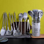 BeeNatural Kitchen Utensil Set, 32 Piece Marble Grey Kitchen Gadget - Image 3