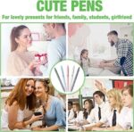 Gel Ink Pens, 0.5 mm Cute Office Supplies for School Office Home, Black Refill, 5 Colors (10 Pieces) - Image 3