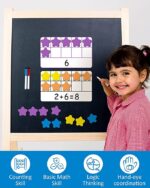 Coogam Magnetic Ten-Frame Set, Math Manipulative EVA Number Counting Games - Image 3