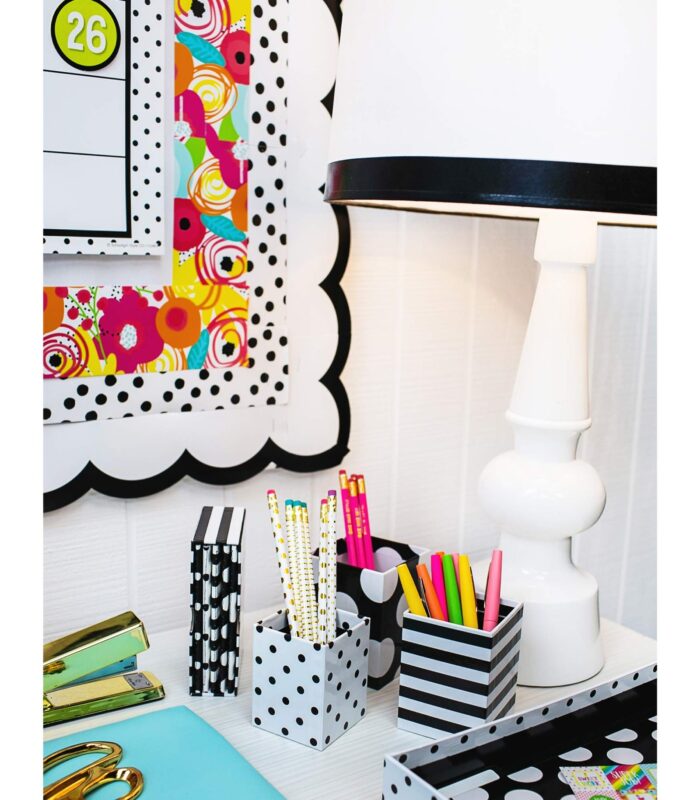 Schoolgirl Style - Polka Dot Pencil Cups, 3 Assorted Sizes - Image 4