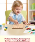 Coogam Wooden Letters Practicing Board, Double-Sided Alphabet Tracing Tool - Image 7