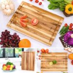 BEEFURNI Small Wooden Cutting Boards for Kitchen, 1 Year Warranty, (S, 15.5 x 11 x 0.75 inches) - Image 2
