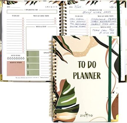 Simplified To Do List Planner Notebook, The Perfect Daily Journal And Undated Office Supplies Checklist For Women