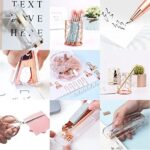 Famassi Rose Gold Desk Accessories,Office Supplies Set - Image 4