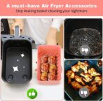 OUTXE 2-Pack Dual Air fryer Silicone Liners for 8 to 10 QT Ninja DZ201/ DZ401 - Image 2