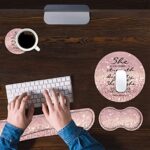 Keyboard Wrist Rest and Mouse Pad Wrist Rest Set with Coasters - Image 3