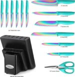 Marco Almond®, DISHWASHER SAFE KYA27 Rainbow Titanium Cutlery Knife Set - Image 3