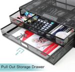 Monitor Stand, Monitor Stand with Drawer, Desktop Computer Stand for PC, Laptop, Printer - HUANUO - Image 2