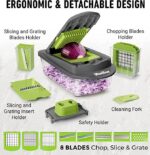 Mueller Pro-Series 10-in-1, 8 Blade Vegetable Slicer with Container - Image 3