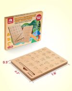 Coogam Wooden Letters Practicing Board, Double-Sided Alphabet Tracing Tool - Image 4