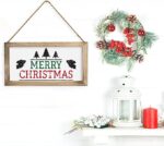 KIBAGA Farmhouse Wall Decor Signs For Christmas With Interchangeable Sayings - Rustic 9X17” Wood Picture Frame with 10 Designs - Image 3
