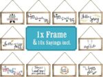 KIBAGA Farmhouse Wall Decor Signs For Christmas With Interchangeable Sayings - Rustic 9X17” Wood Picture Frame with 10 Designs - Image 2