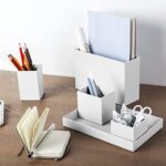 Desk Organizer, Office Desk Organizer and Accessories (Cold White) - Image 4