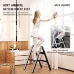 Step Ladder Folding 2 Step Stool Aluminium Anti-Slip - Image 4
