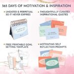 RYVE Motivational Calendar - Daily Flip Calendar with Motivational Quotes - Desk Decorations Women - Image 2
