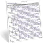 Activity Log Notepad, 50 Pages Activity Log, 11 X 8.5 Inch A4 Tear Sheets. Made in the USA.