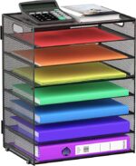 GoldOrcle 8 Tier Paper Letter Tray Organizer with Handles