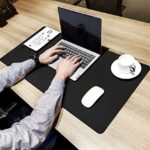 Leather Desk Pad Protector ,Waterproof Desk Writing Pad for Office and Home (Black,31.5" x 15.7") - Image 4